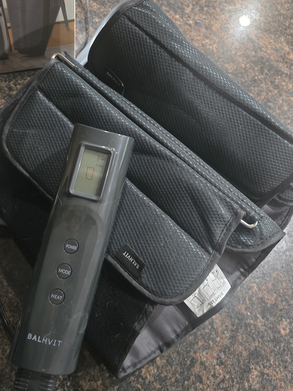 Gray Compression Leg Massager with Remote Control - Picture 3 of 6